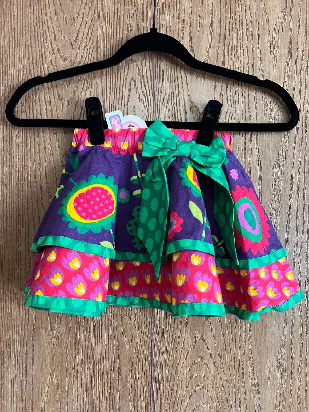 Girls Jelly the Pug Tiered Floral Skirt-NWT